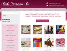 Tablet Screenshot of cakeornament.com.au